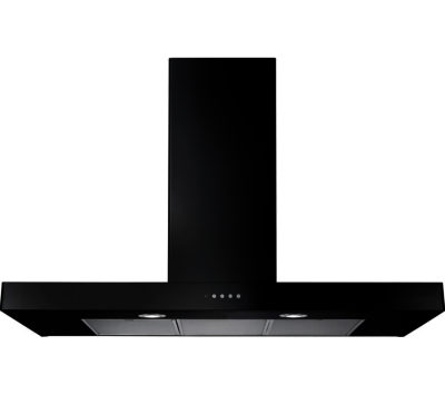 RANGEMASTER Flat 90 Chimney Cooker Hood - Black RANGEMASTER Flat 90 Chimney Cooker Hood - Black